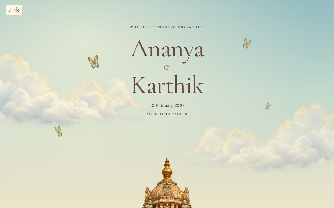 Ananya & Karthik website preview